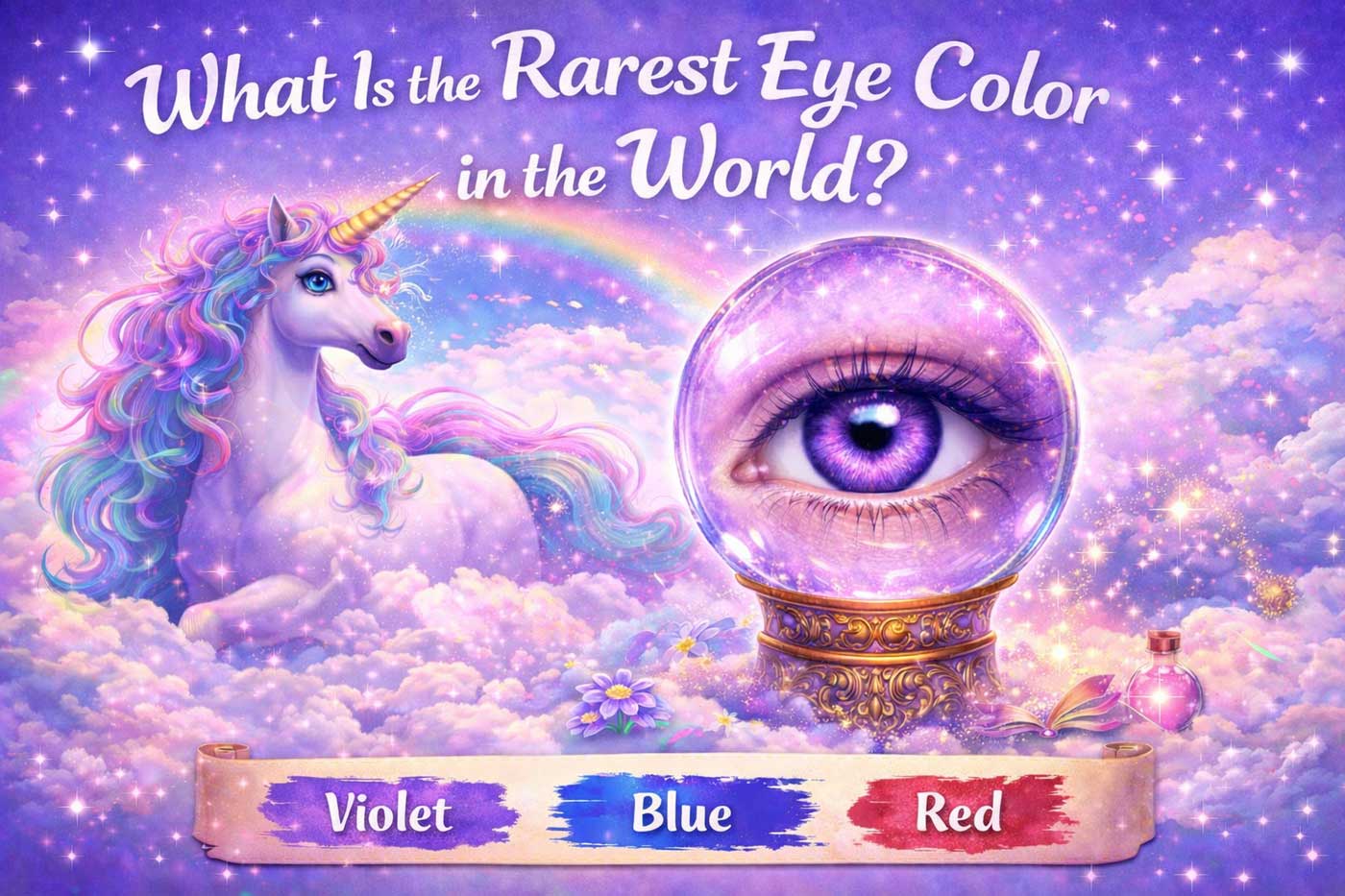 Rarest eye colors infographic